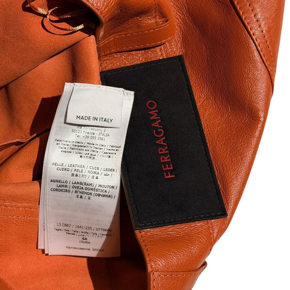 $4,700 Nappa leather terracotta pant - Picture 3 of 4